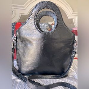 Patricia Nash black leather tote